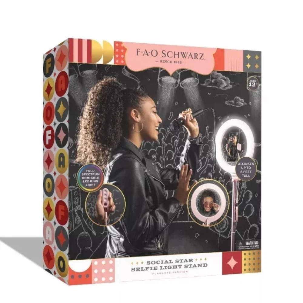 Ring Light, FAO Schwarz Social Star Selfie Light Stand - Picture 2 of 7